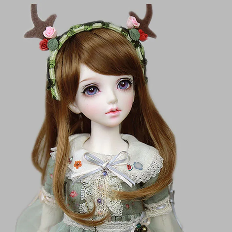 

BJD SD baby wig set high temperature fiber micro curly false hair oblique bangs 1/3 1/4 1/6 bjd doll wig 24 colors