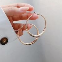 new arrival 100 925 sterling silver trendy big hoop earrings female birthday gift drop shipping cheap