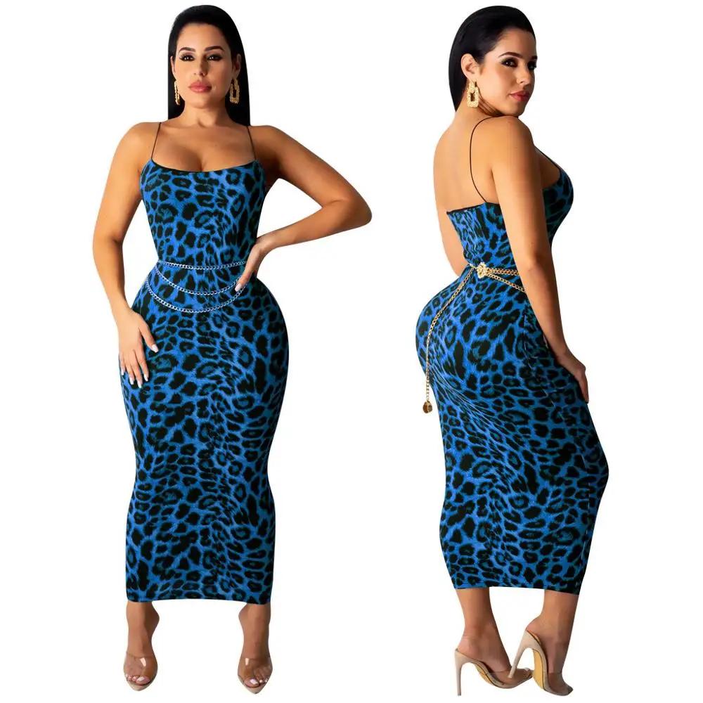 

Fashion Women Summer Dress Leopard Print Femme Robe Bodycon Camis Vestidos Club Party Sexy Vestidos Women Pack Hip Midi Dresses