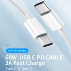 Кабель для быстрой зарядки PD 60 Вт, кабель Usb Type-C 3A для планшетов, ноутбуков, телефонов Android, передача данных, провод для быстрой зарядки