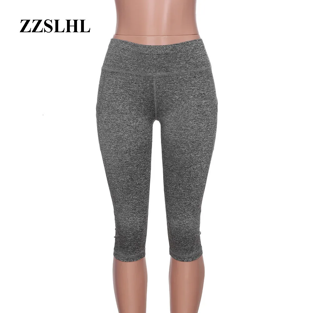 Штаны Для Йоги 3/4 женские укороченные штаны Капри спортивные Леггинсы леггинсы