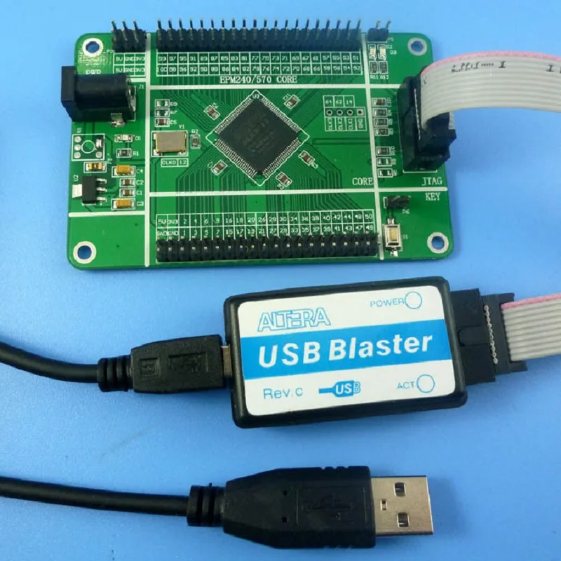 

ALTERA EPM570 CPLD Core Board & USB Blaster FPGA Programmer Downloader Cable AS JTAG PLD Development kit for Stepper Motor