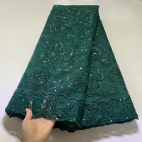 green african lace fabric 2021 sequence high quality sequin french net mesh tulle embroidery sewing materials 5 yards