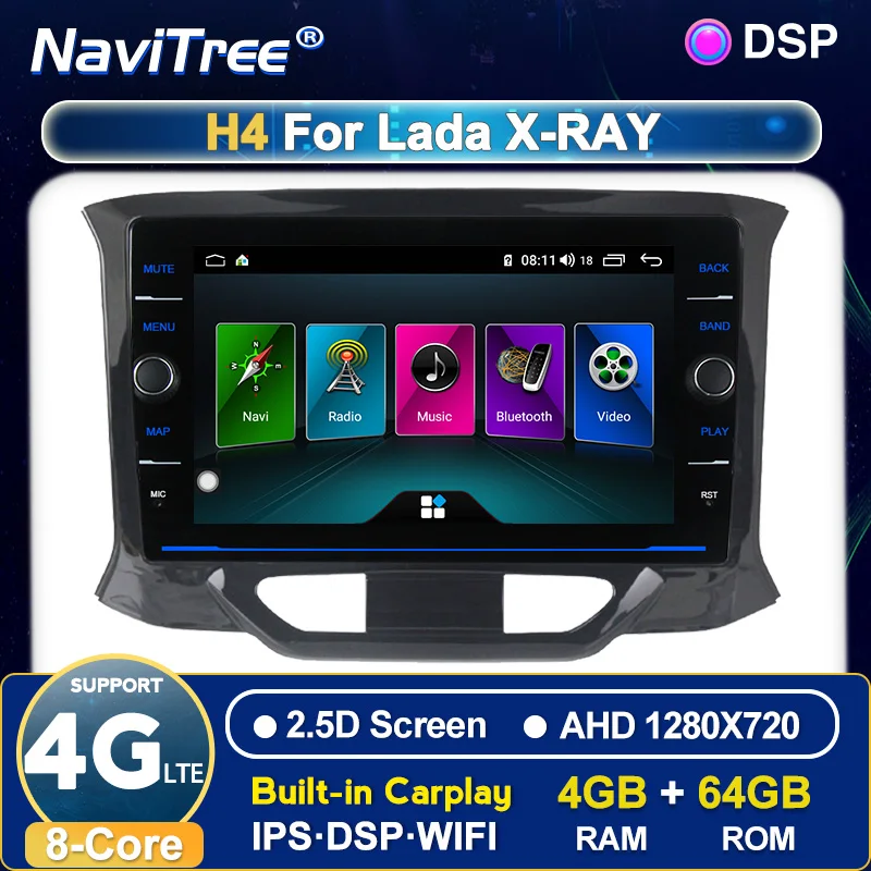 Автомобильный DVD на основе Android 2din для LADA X Ray Xray 2015 2016 2017 2018 2019 автомобильная