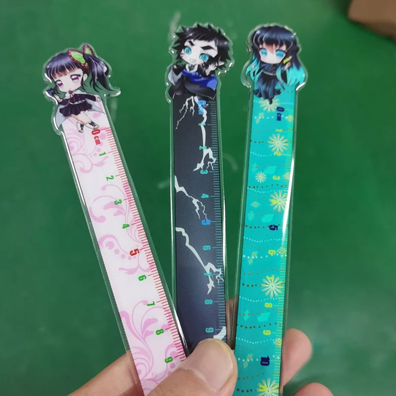 

Anime Demon Slayer Kimetsu No Yaiba Tsuyuri Kanawo Hashibira Inosuke Agatsuma Zenitsu Acylic Figure Ruler Measuring Stationery