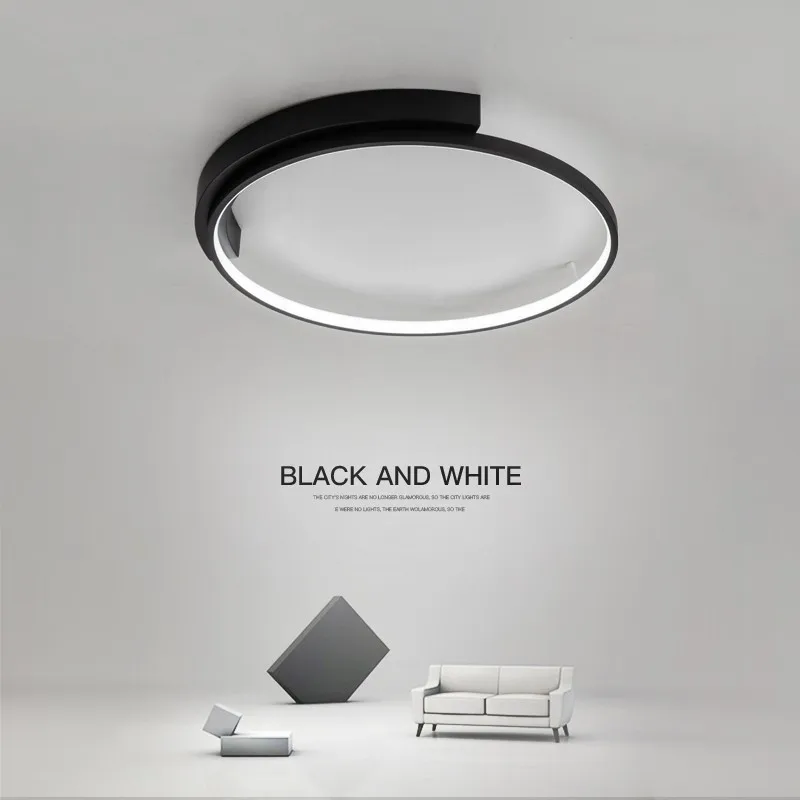 

Modern Living Room LED Ceiling Lamp Lighting Nordic Art Design White/Black Round Ceiling Light Bedroom Dining Home lighting
