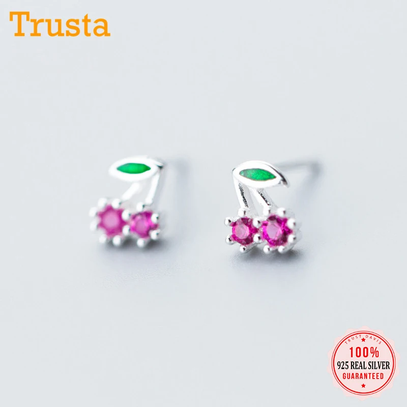 Trustdavis роскошные женские серьги-гвоздики из стерлингового серебра 925 пробы с