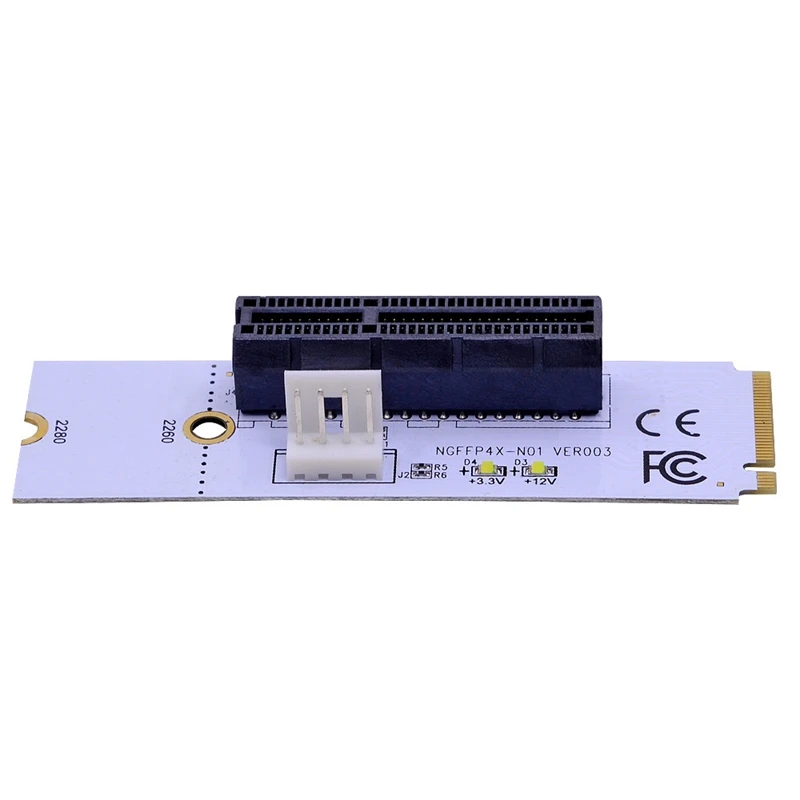 NGFF M.2 To PCI-E 4X Riser Card M2 Key M Pcie X4 Adapter With LED Voltage Indicator For ETH Bitcoin Miner Mining | Компьютеры и офис
