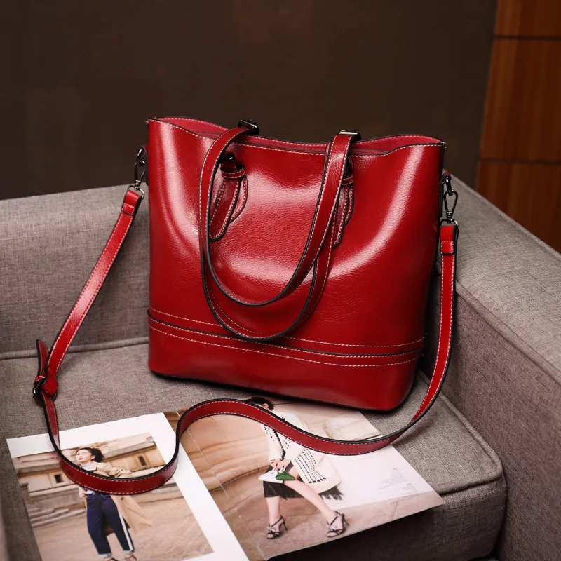 Сумка из натуральной кожи, женская сумка, Bolsos Mujer, роскошные сумки, женские сумки, дизайнерские винтажные Ретро большие вместительные повседневные сумки C817