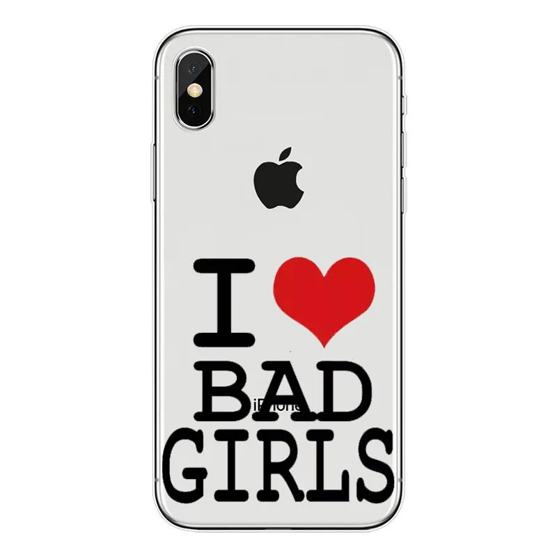 Модный пластиковый ультра задний Мягкий силиконовый чехол с надписью GOOD BAD GIRL для