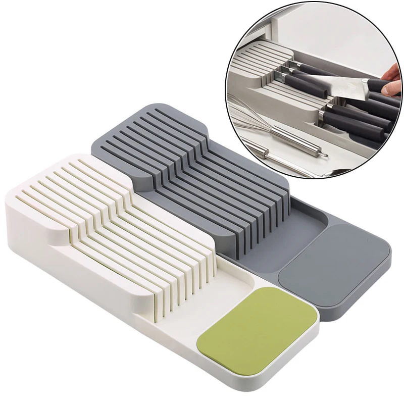 Kitchen Knife Blocks Drawer Store Organizer Tray For Knives Block Storage Stand Rack Holders | Дом и сад