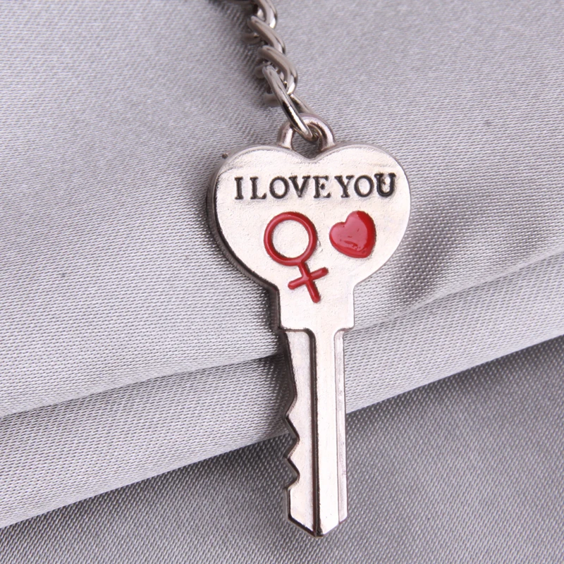 

1Pair Couple Keychain Heart Key Rings Lovers Love Key Chain For Birthday Gift Souvenirs Valentine's Day Gift Lovers Couple Gift