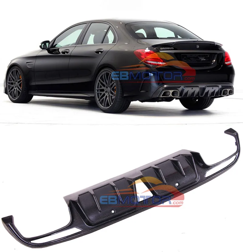 Диффузор для заднего бампера Mercedes Benz C Class W205 C200 C300 C63 AMG 15 19 M194| |
