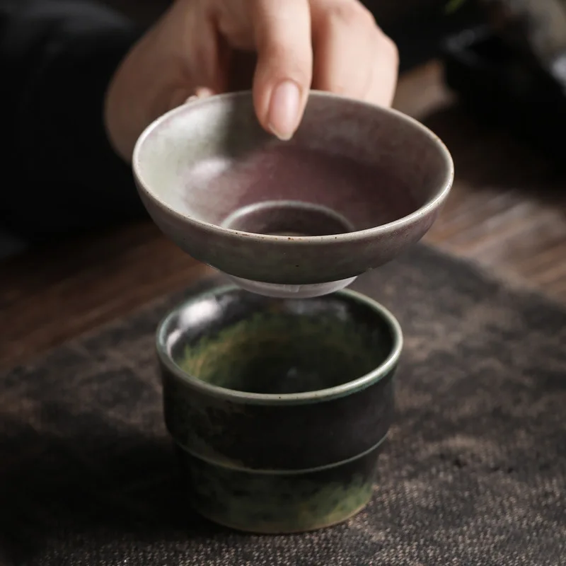 

Japanese-style kiln becomes glowing filter tea leak gauze tea filter mesh ceramic Kung Fu tea set accessories