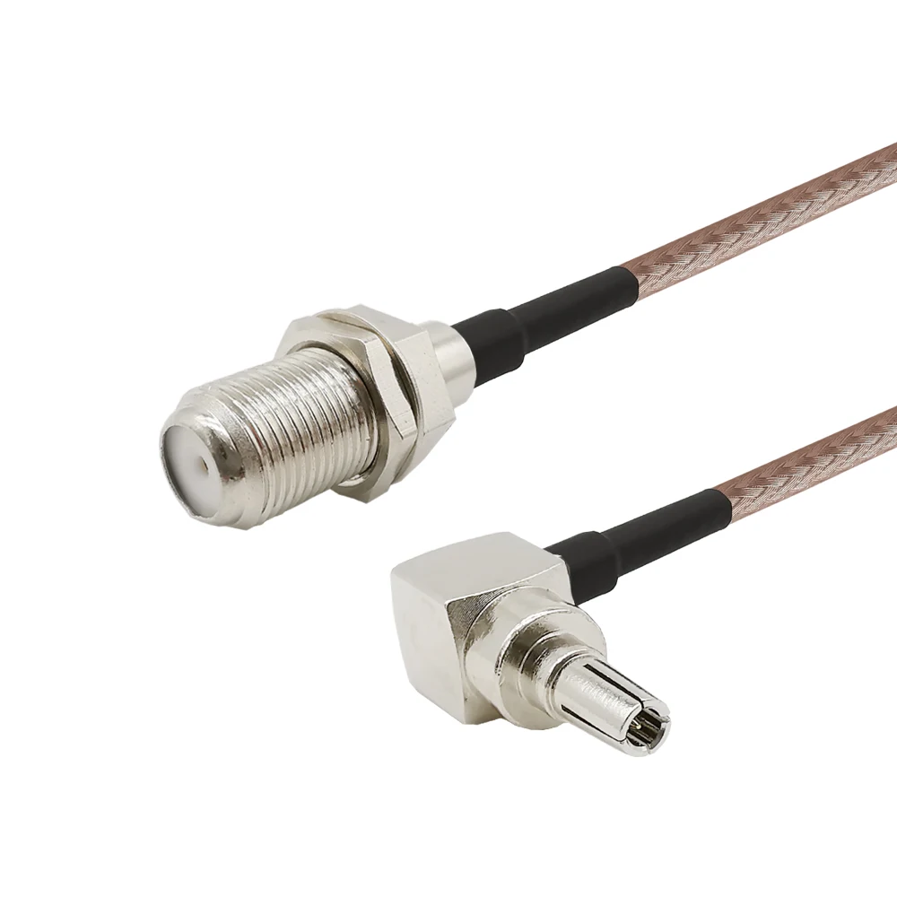 Радиочастотный штекер с разъемом типа F и штекером CRC9 подключение под прямым