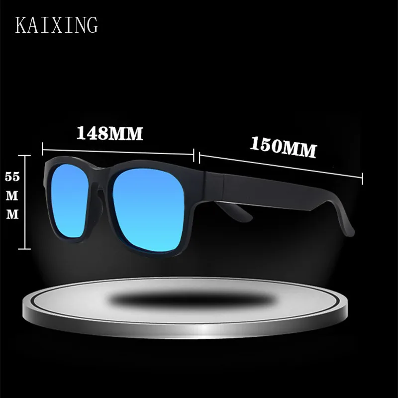 구매 KAIXING-남성용 편광 선글라스, 스마트 블루투스 음악 5.0 무선 스테레오 오디오 마이크 운전 선글라스 남성 여성 K169
