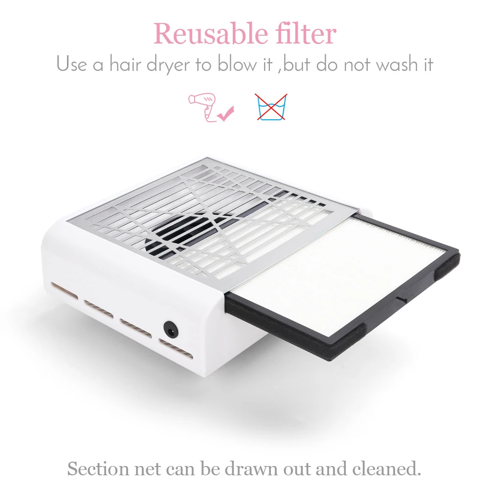 40 Вт новый мощный пылеуловитель для ногтей Вентилятор арт салон всасывающий
