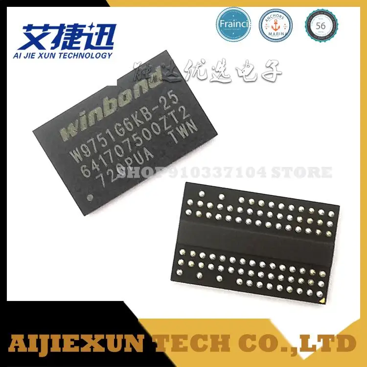 

10pcs/lot W9751G6KB-25 FBGA84 Memory IC CHIPS NEW AND ORIGIANL