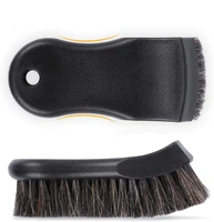 soft horsehair leather cleaning brush genuine horsehair detailing brush car interior detailing tool for car cleaning and washing