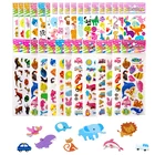 20 листов, Мультяшные 3d-наклейки в виде пышных пузырей для детей, игрушки для мальчиков и девочек, подарки на день рождения, наклейки на стену