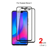 for huawei nova 3 full coverage tempered glass phone screen protector protective guard film 2 5d 9h hardness