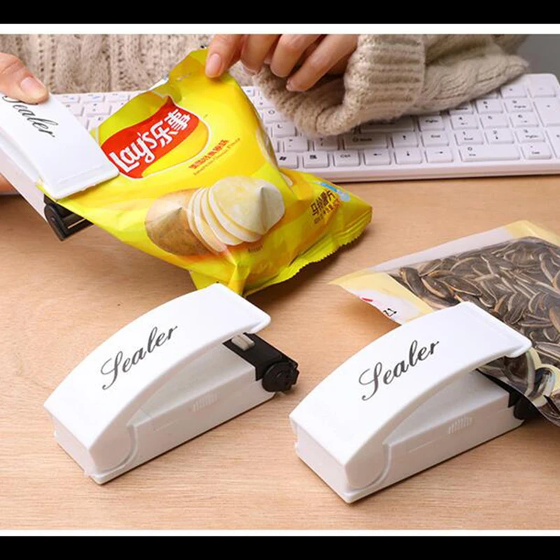 Plastic Heat Sealer Portable Mini Sealing Machine Package Bag Manual for Snack Bags Kitchen Accessories | Дом и сад