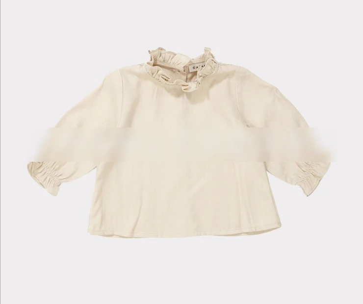 white blouse CBC/Новинка года; брендовые Детские платья; сезон осень-зима платье принцессы с длинными рукавами и цветочным принтом для девочек хлопковая одежда принцессы для маленьких детей - Цвет: white blouse
