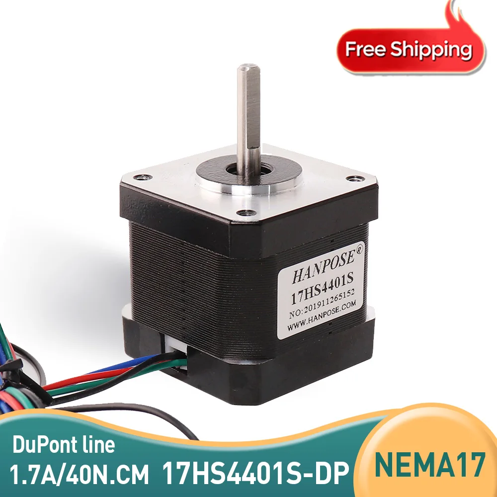 

42BYGH Nema17 Step Motor 4-lead 17HS4401S-DP 42X40mm motor 1.7A 40N.CM Straight line for Motor in automatic feeder