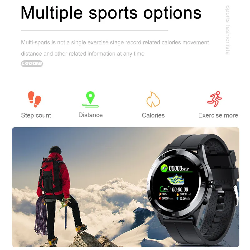 

LIGE Smart Watch Men Phone Watch Connected Bluetooth Waterproof Sports Fitness Watch Suitable For Huawei Xiaomi Mobile Phone