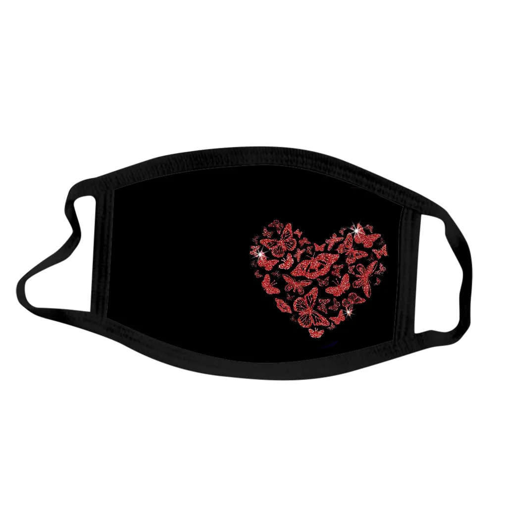

1PC Butterfly Print Face Mask Washable Reusable Mouth Masks Breathable Cotton Mouth Caps PM2.5 Filter Protective Mascarillas Hot