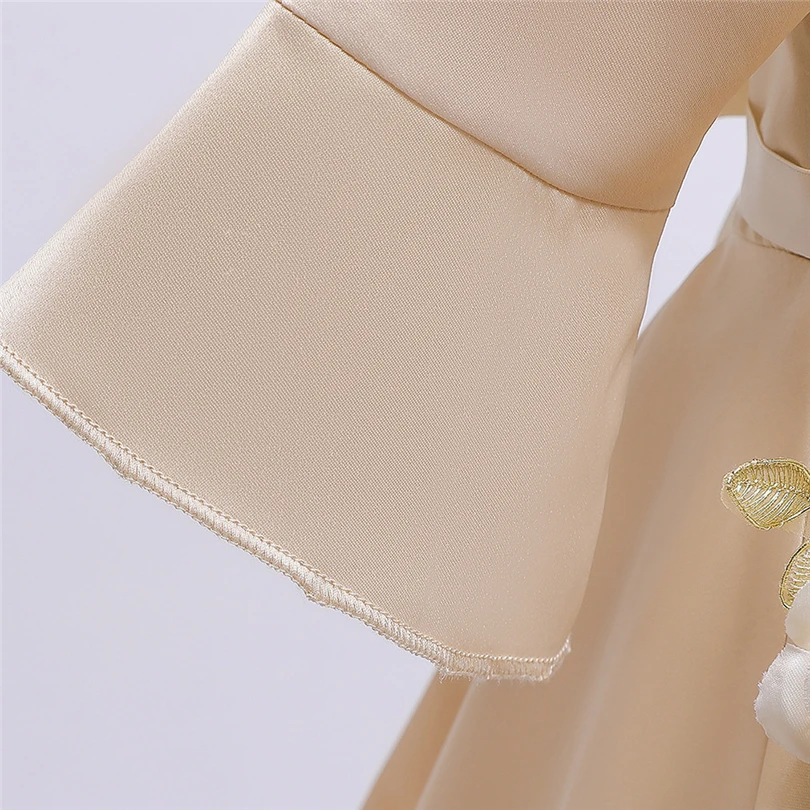 Женское платье принцессы с бантом и цветами подружки невесты свадебное Платье До