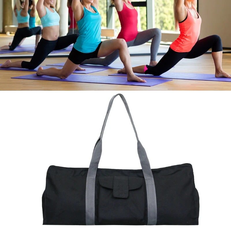

Canvas Yoga Mat Bag Large Fitness Waterproof Bag Yoga Backpack Pilates Mat Case Single Shoulder Gym Mat Carrier