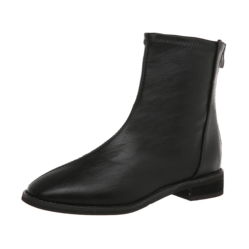 

Martin boots women's spring and autumn single boots 2020 new fashion wild British style thick and low-heeled thin short boots