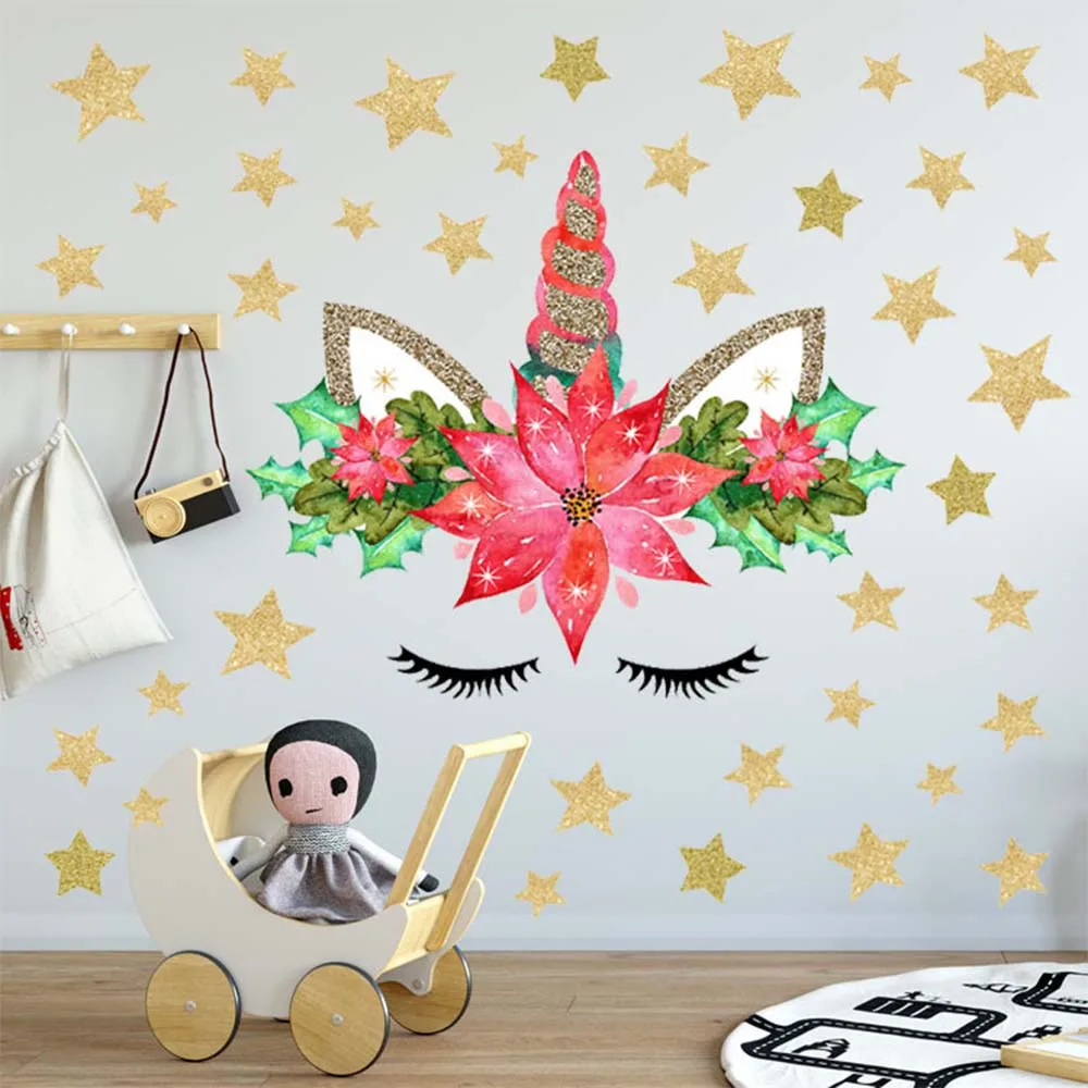 Наклейка на стену s ПВХ для маленькой девочки Рождественский подарок детской