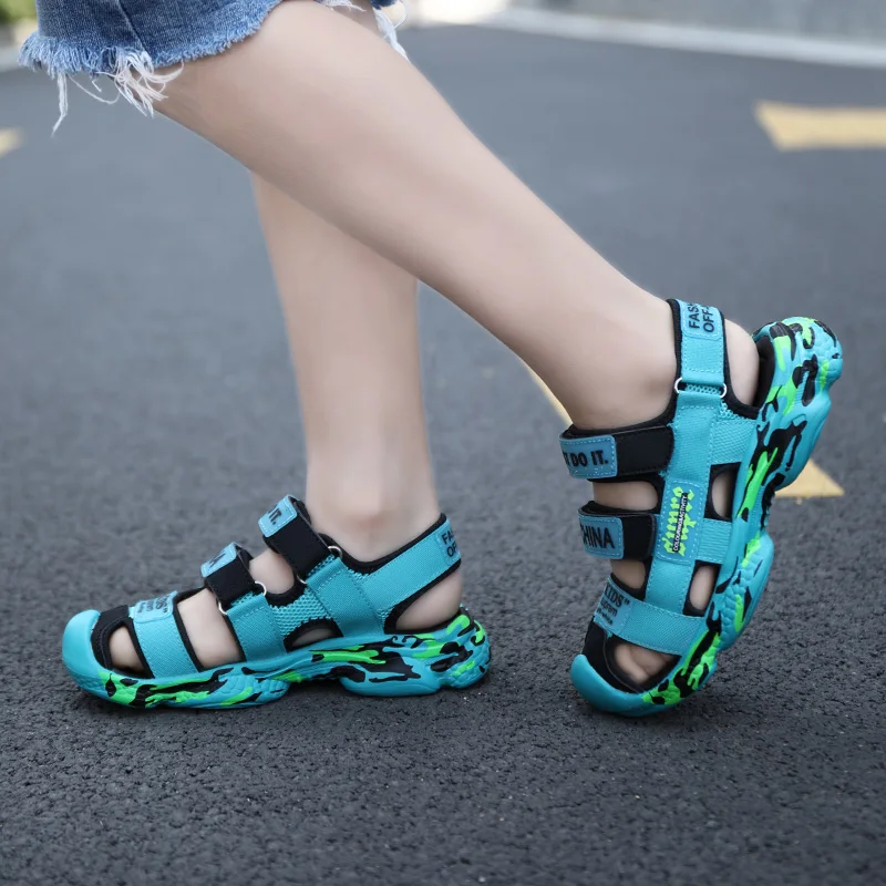 

Kids Sandals Non-Slip Boys Beach Shoes Fashion Outdoor Sport Walking Garden Shoes Resistant Children Sandals Summer Slipper