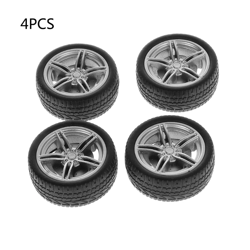 4pcs Simulation Rubber Wheel Tire Toy Model DIY RC Spare Parts 40mm 48mm | Игрушки и хобби