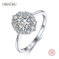 real 925 sterling silver ring classic luxury 10 hearts arrows zircon engagement for women wedding jewelry diamond rings