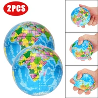 2pcs stress relief world map jumbo ball atlas globe palm ball planet earth ball home office decoration decompression small toys