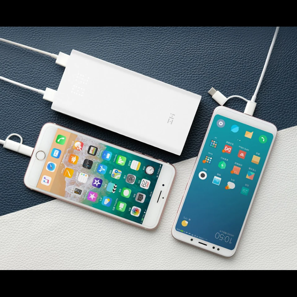 Xiaomi ZMI power Bank 20000 мАч Внешний аккумулятор портативный зарядный цифровой дисплей