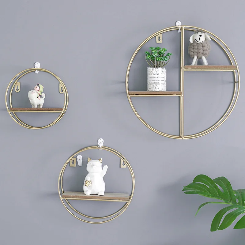 Настенные часы в скандинавском стиле круглые металлические двухслойные