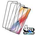 Защитное стекло с полным покрытием для iPhone 13, 11, 12 Pro Max, X, XS Max, XR, 13 Mini, 4 шт. - фото