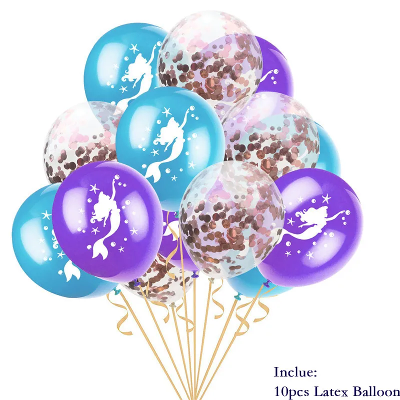 1 комплект воздушные шары в виде русалки|Воздушные и аксессуары| |