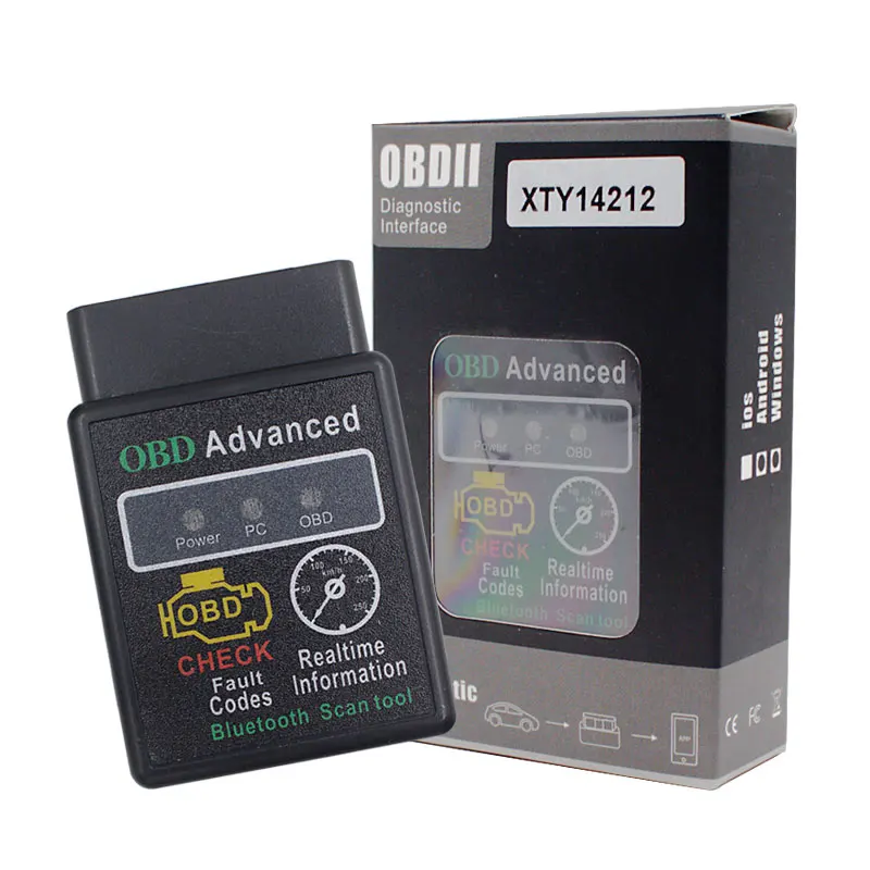Лучший ELM327 Bluetooth V1.5/V2.1 OBD2 CAN BUS проверка двигателя HHOBD ELM 327 OBDII OBD 2 Автомобильный
