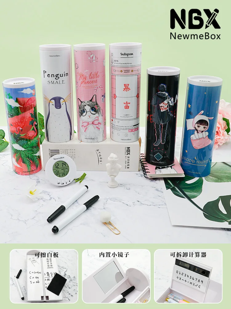 Футляр для карандашей инновационные Канцтовары шт. с рисунком кота и пингвина |