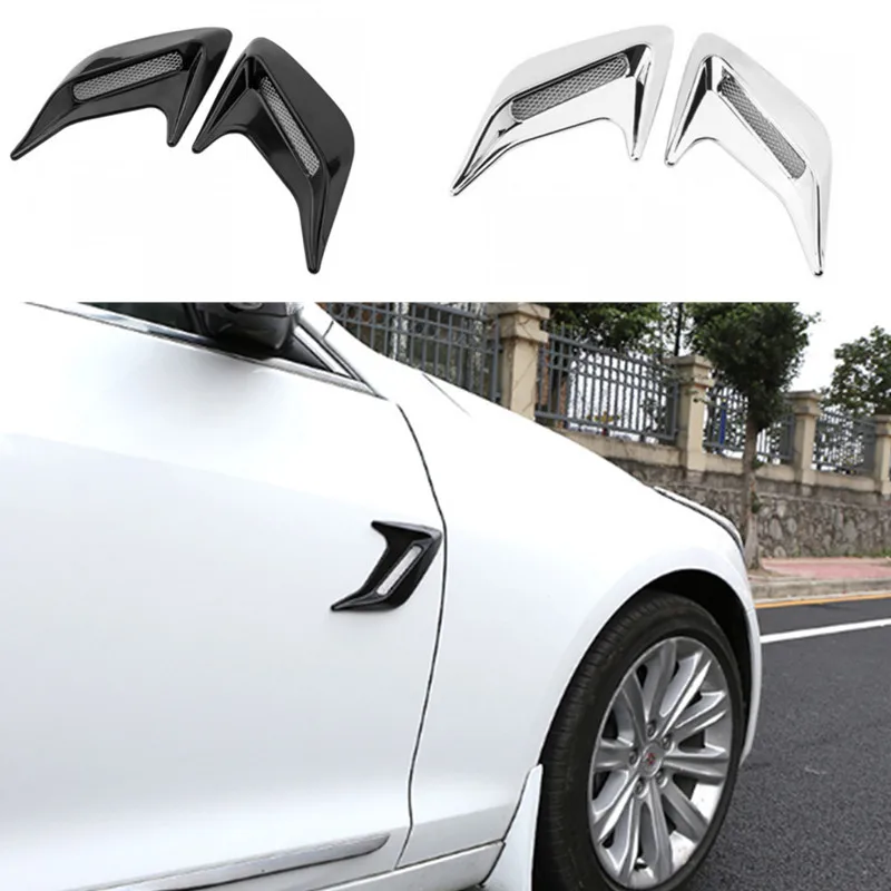 2pcs Car Side Vent Simulation Shark Gills Sticker Decorative For Jaguar XF XFL XE XJ XJL F-Pace F pace fpace X761 XJ6 XKR XK8 | Автомобили