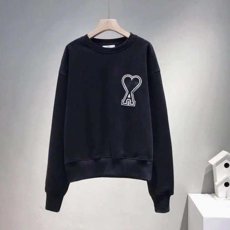 

2021 New Embroidered Pullover Men's Women's Fashion Streetwear Cotton Round Neck Loose Casual Sports Shirt Outdoor Jacket