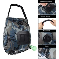 20l solar water bags outdoor camping shower bag foldable heating camp hiking climbing bbq bath storage switchable shower head