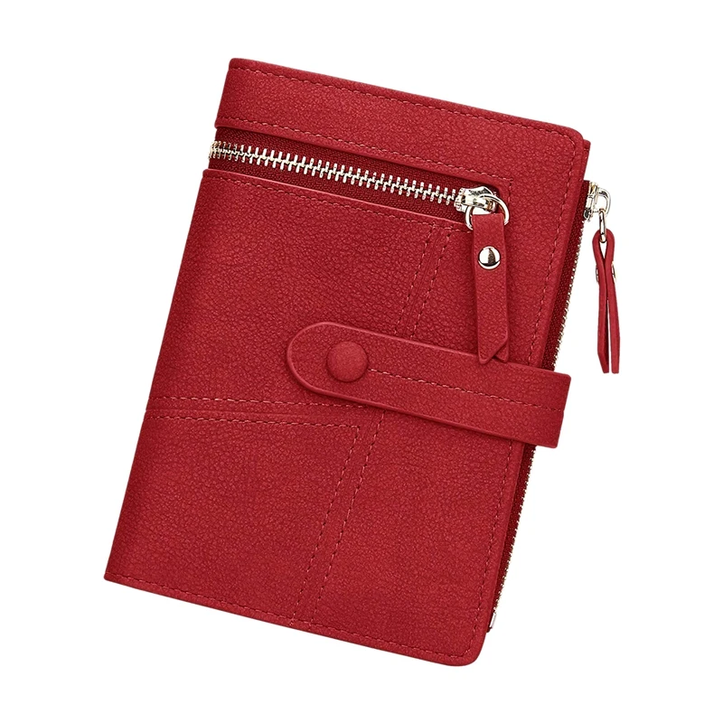 Ms. Short Two-Fold Wallet Zipper Bag with a Credit Card Document Pocket |