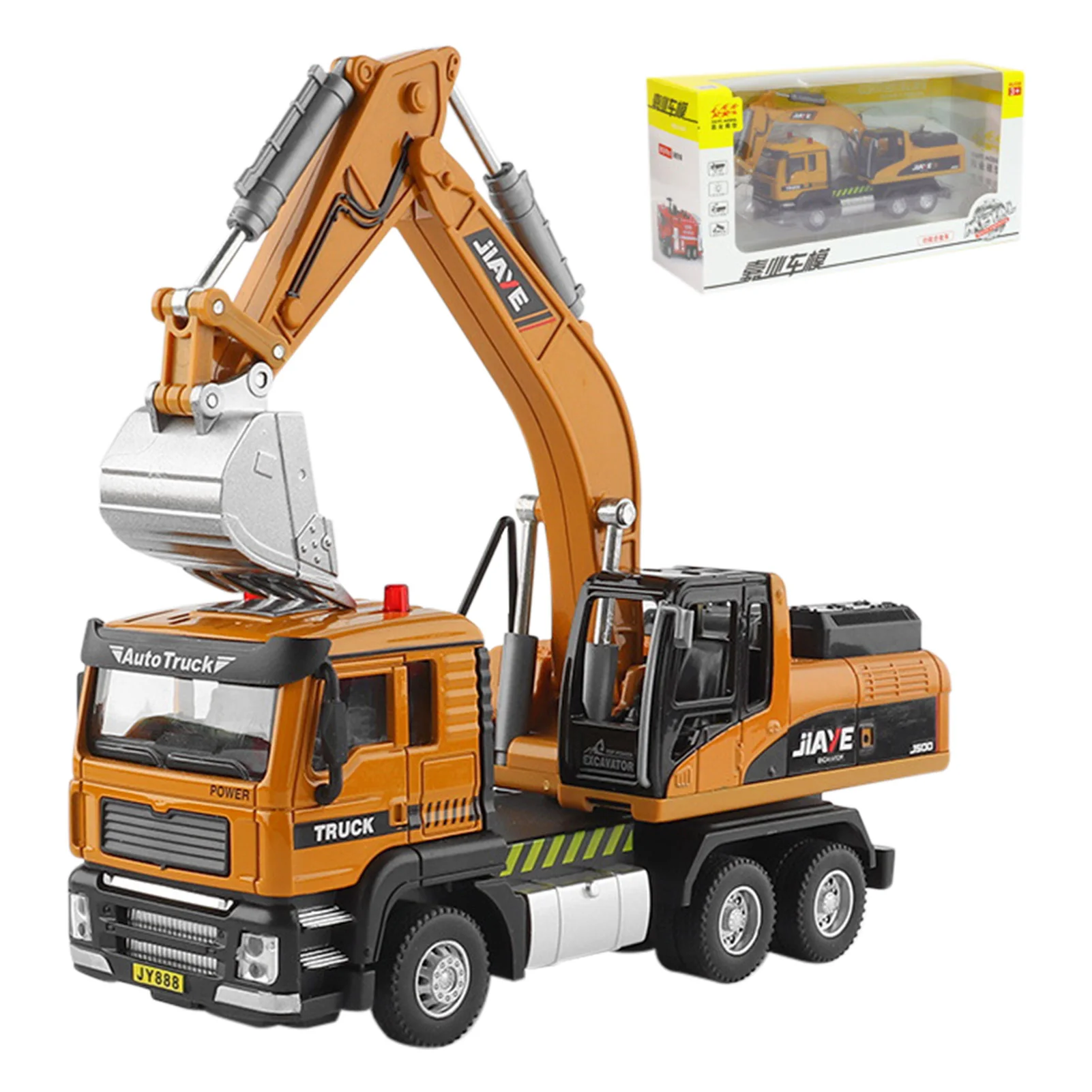 

Строительный автомобиль из сплава 1:50, модель экскаватора, игрушечный металлический инженерный автомобиль, обучающий грузовик, игрушки для ...