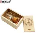 Флеш-накопитель в деревянной коробке, usb 2,0, 4 ГБ, 8 ГБ, 16 ГБ, 32 ГБ, 64 ГБ, 128 г